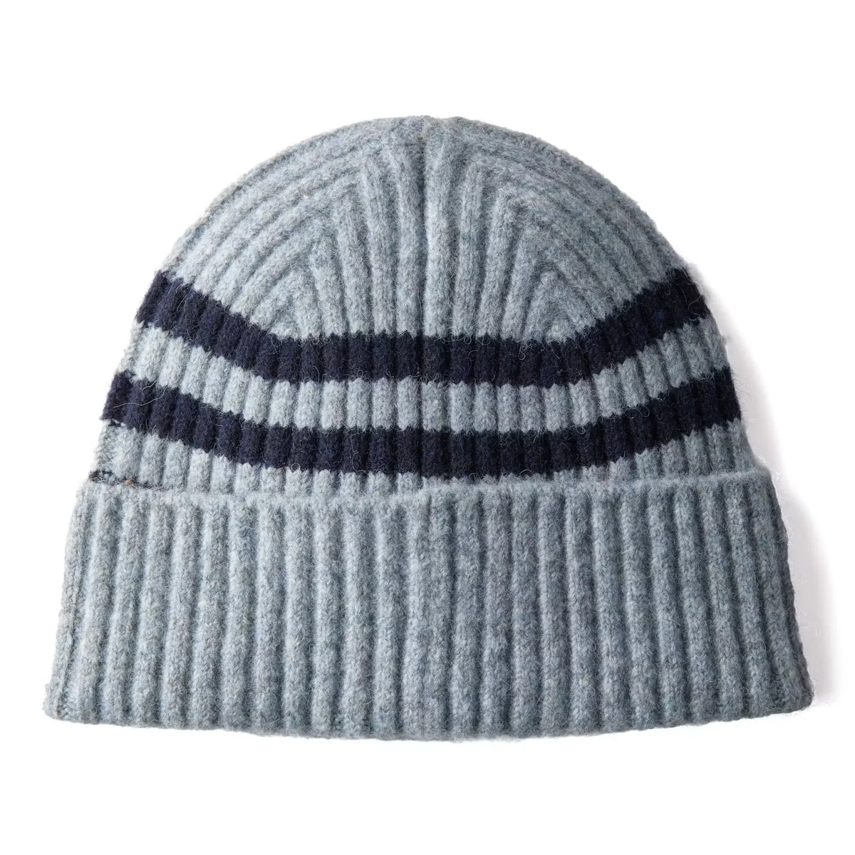 Boiled Wool Striped Beanie
