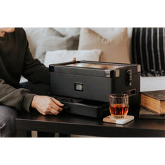 Military Glass Top Cigar Humidor