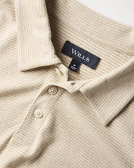 Cotton Linen Long Sleeve Polo