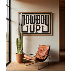 Cowboy Up Typography Poster