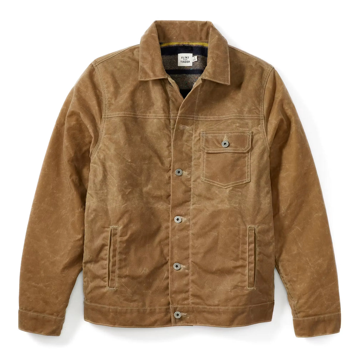 Wool-Lined Waxed Trucker Jacket