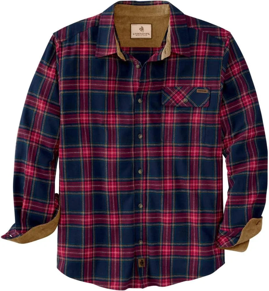 Legendary Whitetails Mens Flannel Long Sleeve Button Down 100% Cotton Shirt