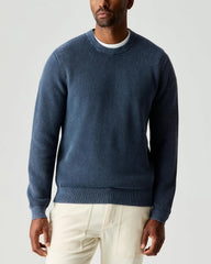 Huckberry Flint and Tinder Lightweight Garment Dyed Crewneck Sweater, Mens Pullover Sweatshirt