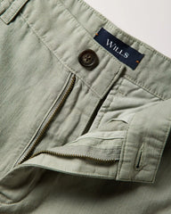 Cotton-Linen Chino Short - 9"