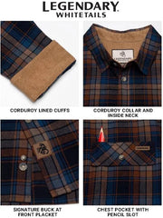 Legendary Whitetails Mens Flannel Long Sleeve Button Down 100% Cotton Shirt