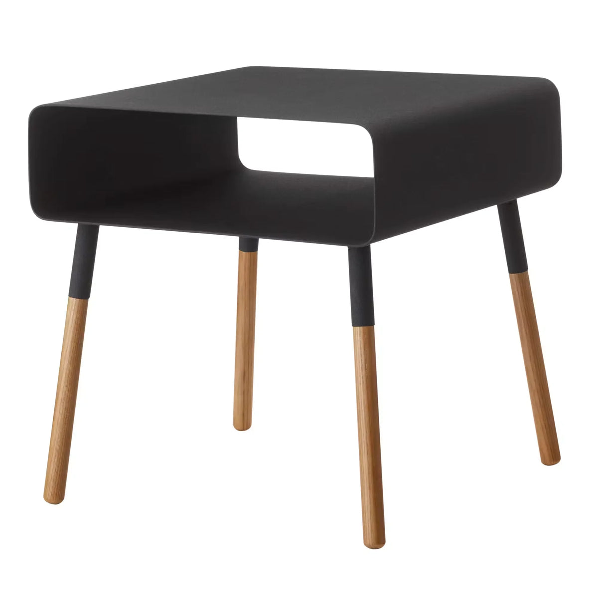 Plain Side Table with Storage Shelf
