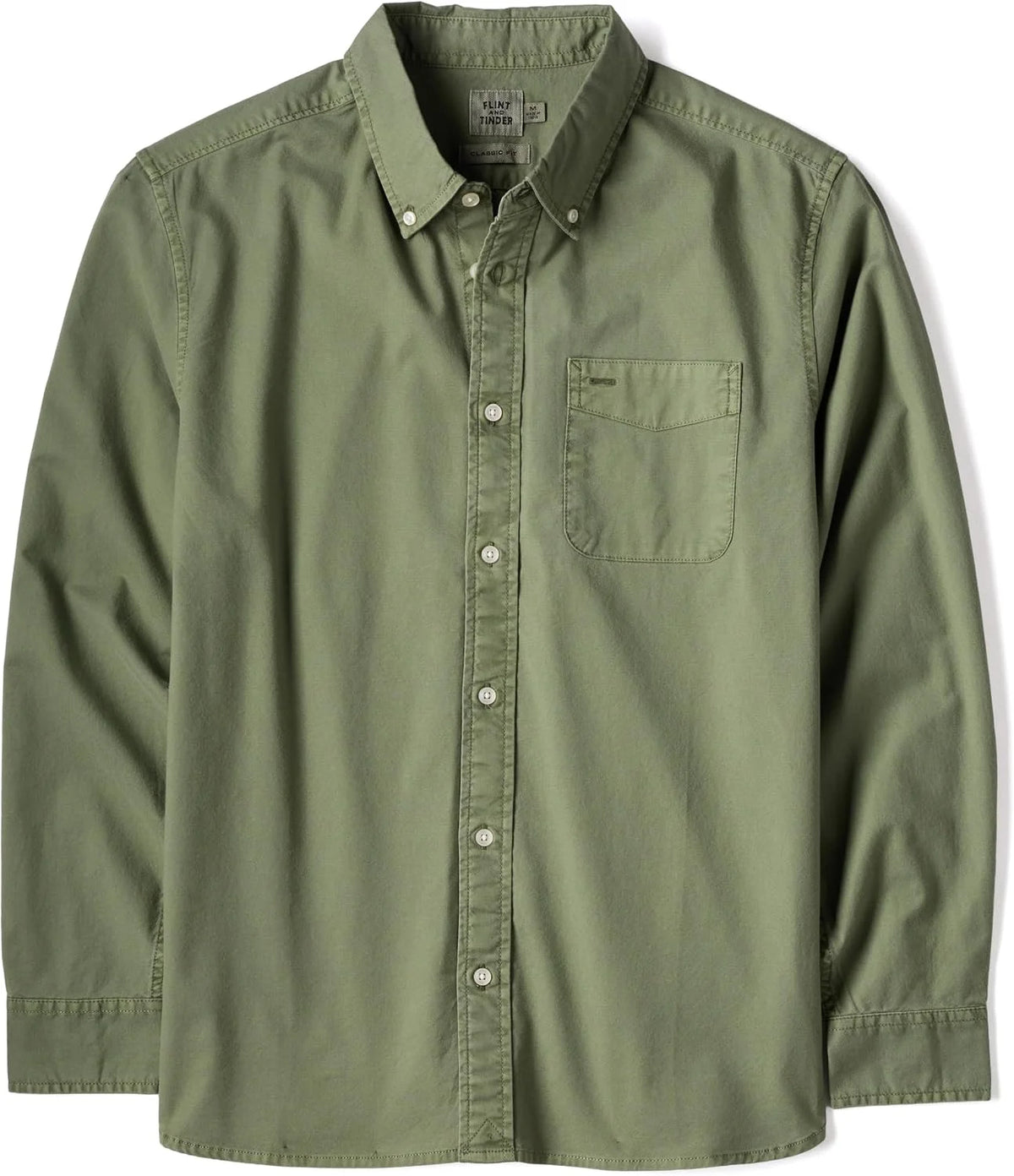 Huckberry Flint and Tinder Men's Classic Oxford Draftsmen Button Down Shirt- Stretch Fabric- Button Down Shirts for Men