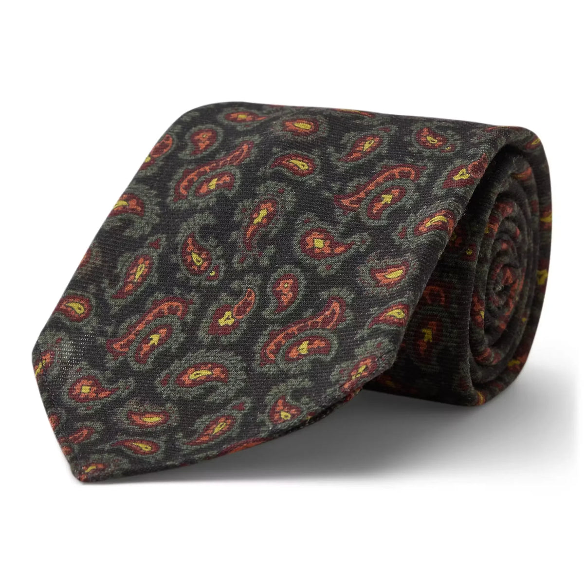 Silk Mini Pine Foulard Neck Tie