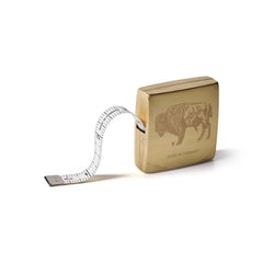 Brass Measuring Tape - Engraved Bison