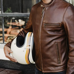Cafe Natural Leather Jacket