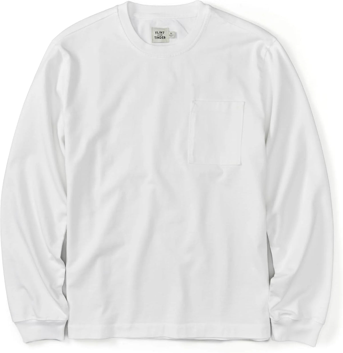 Huckberry Flint and Tinder American Heavyweight Pocket Longsleeve T-Shirt, Mens Shirt