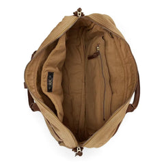 Cotton Canvas/Leather Cargo Briefcase