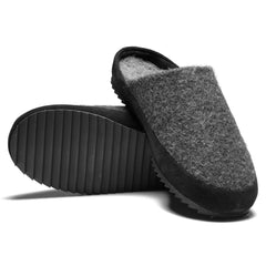 Shearling Lined Wool Mule Slipper
