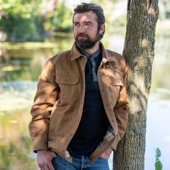 Legendary Whitetails Mens Flannel Lined Waxed Cotton Shirt Jacket