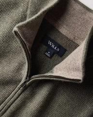 Merino-Cashmere Quarter-Zip Sweater