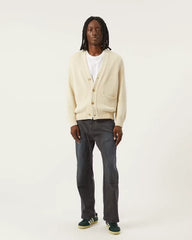 Washed Cotton Cardigan Sweater