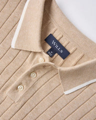 Cotton Silk Ribbed Polo