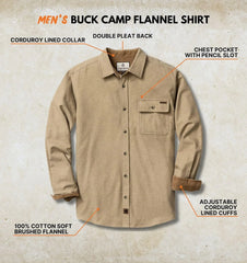 Legendary Whitetails Mens Flannel Long Sleeve Button Down 100% Cotton Shirt