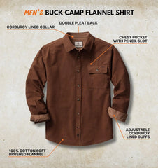 Legendary Whitetails Mens Flannel Long Sleeve Button Down 100% Cotton Shirt