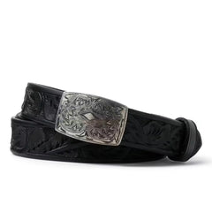 Hand-Tooled Embossed Leather Coleman Belt