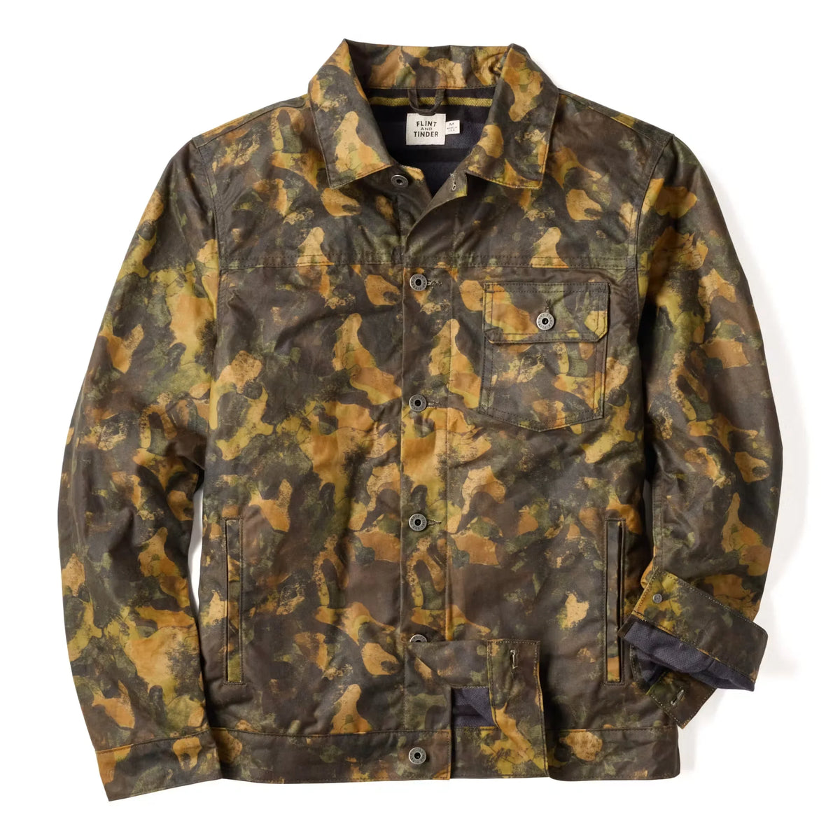 Flannel-Lined Waxed Trucker Jacket