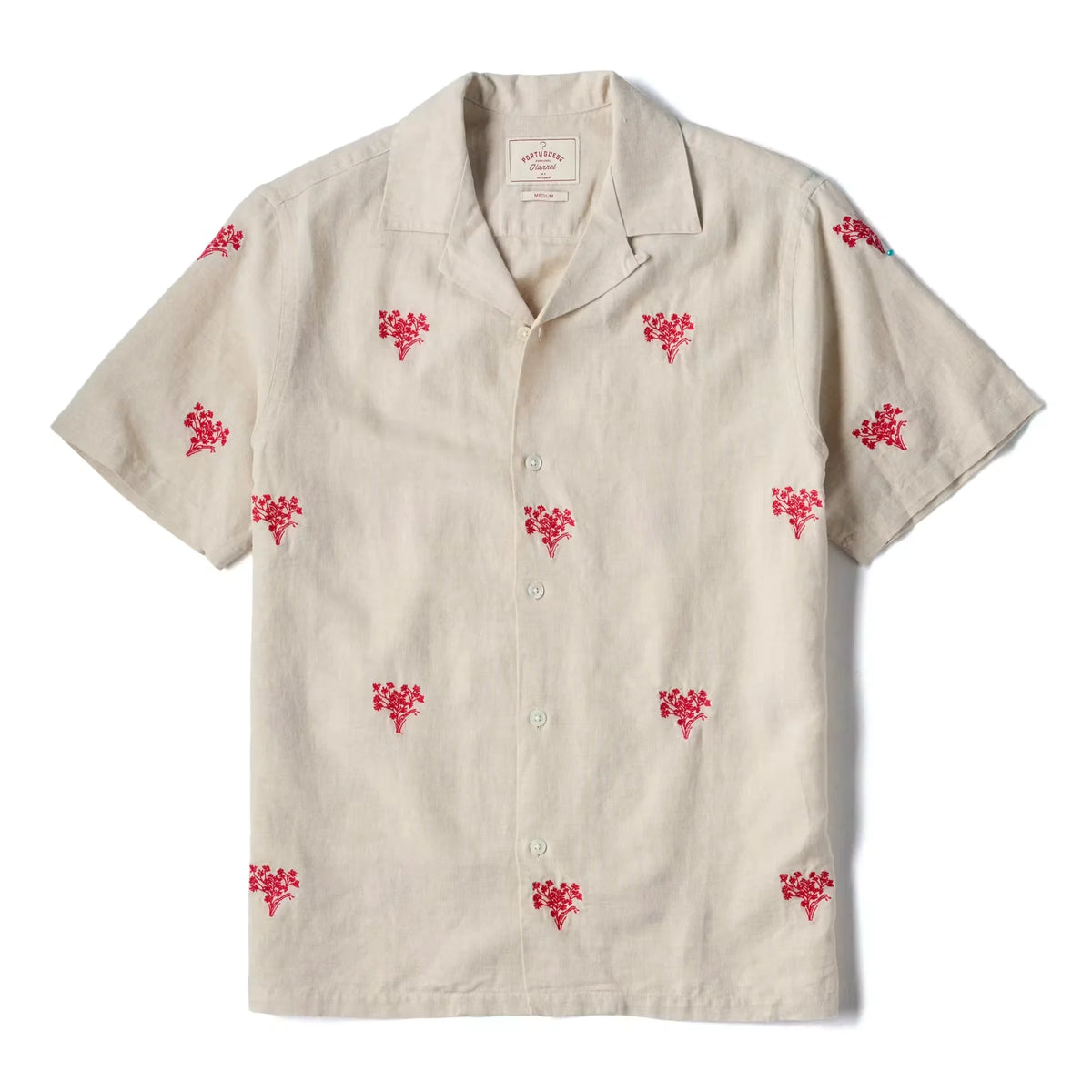 Embroidered Camp Collar Shirt