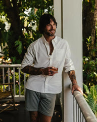 Huckberry Flint and Tinder Men's Classic Oxford Draftsmen Button Down Shirt- Stretch Fabric- Button Down Shirts for Men