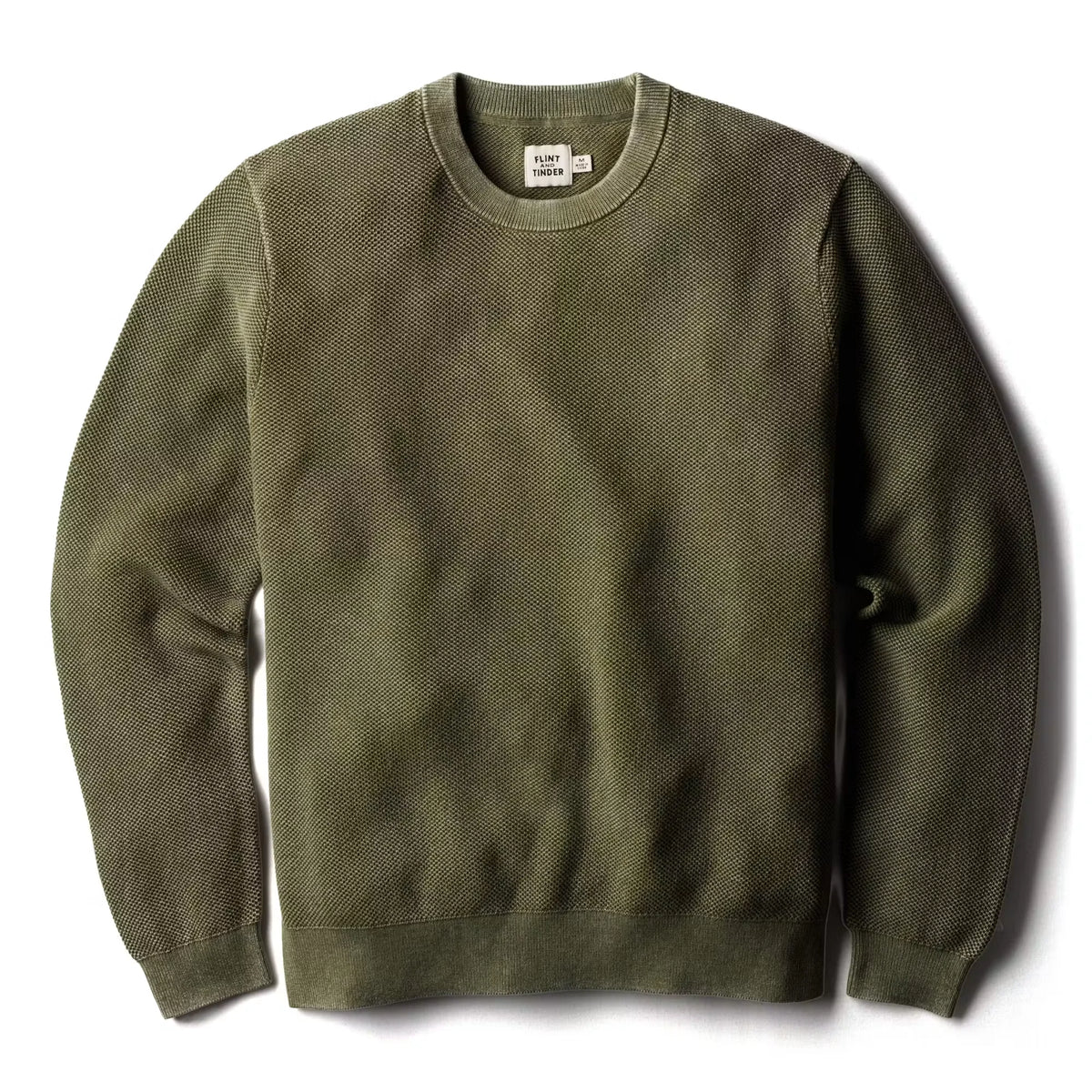 Garment Dyed Cotton Crewneck Sweater