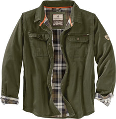 Legendary Whitetails Mens Flannel Lined Waxed Cotton Shirt Jacket