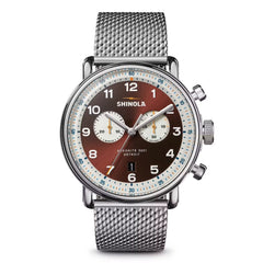 Canfield Model C56 2 Eye Chrono 43mm, Silver Bracelet