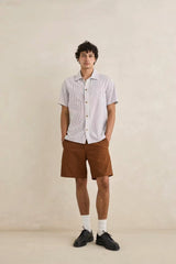 Seersucker Stripe Short Sleeve Shirt