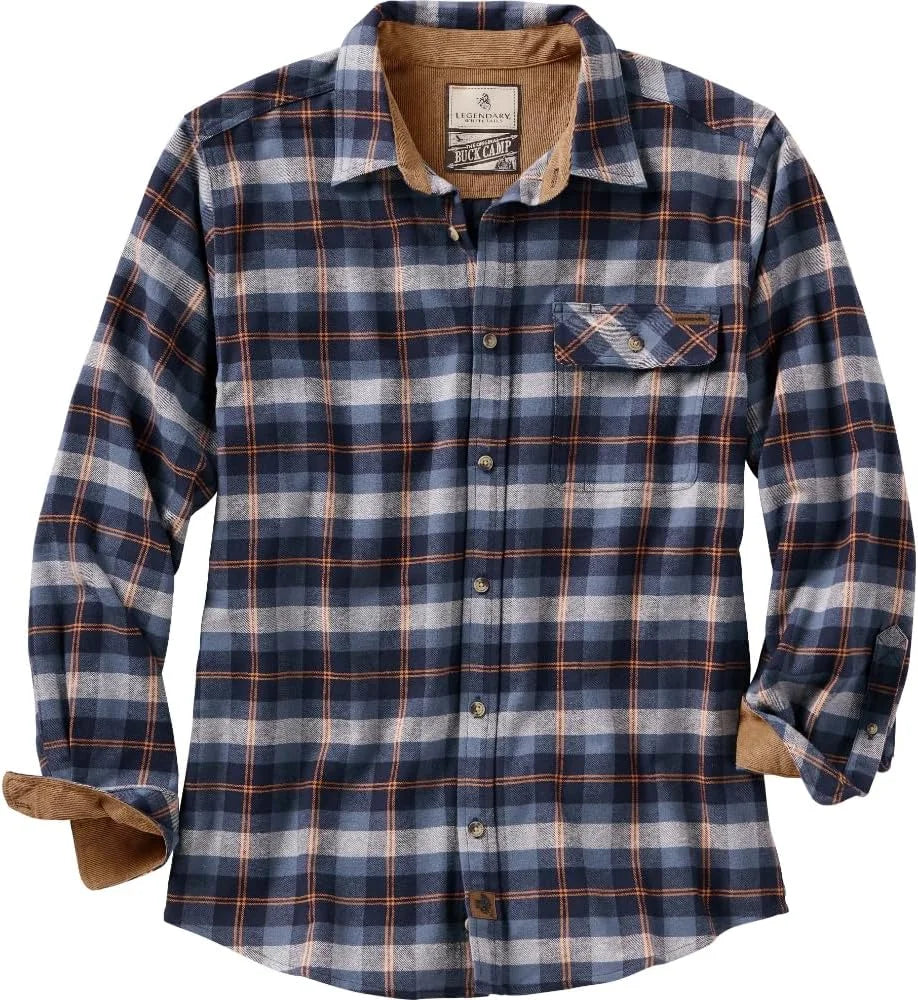 Legendary Whitetails Mens Flannel Long Sleeve Button Down 100% Cotton Shirt