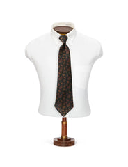 Silk Mini Pine Foulard Neck Tie
