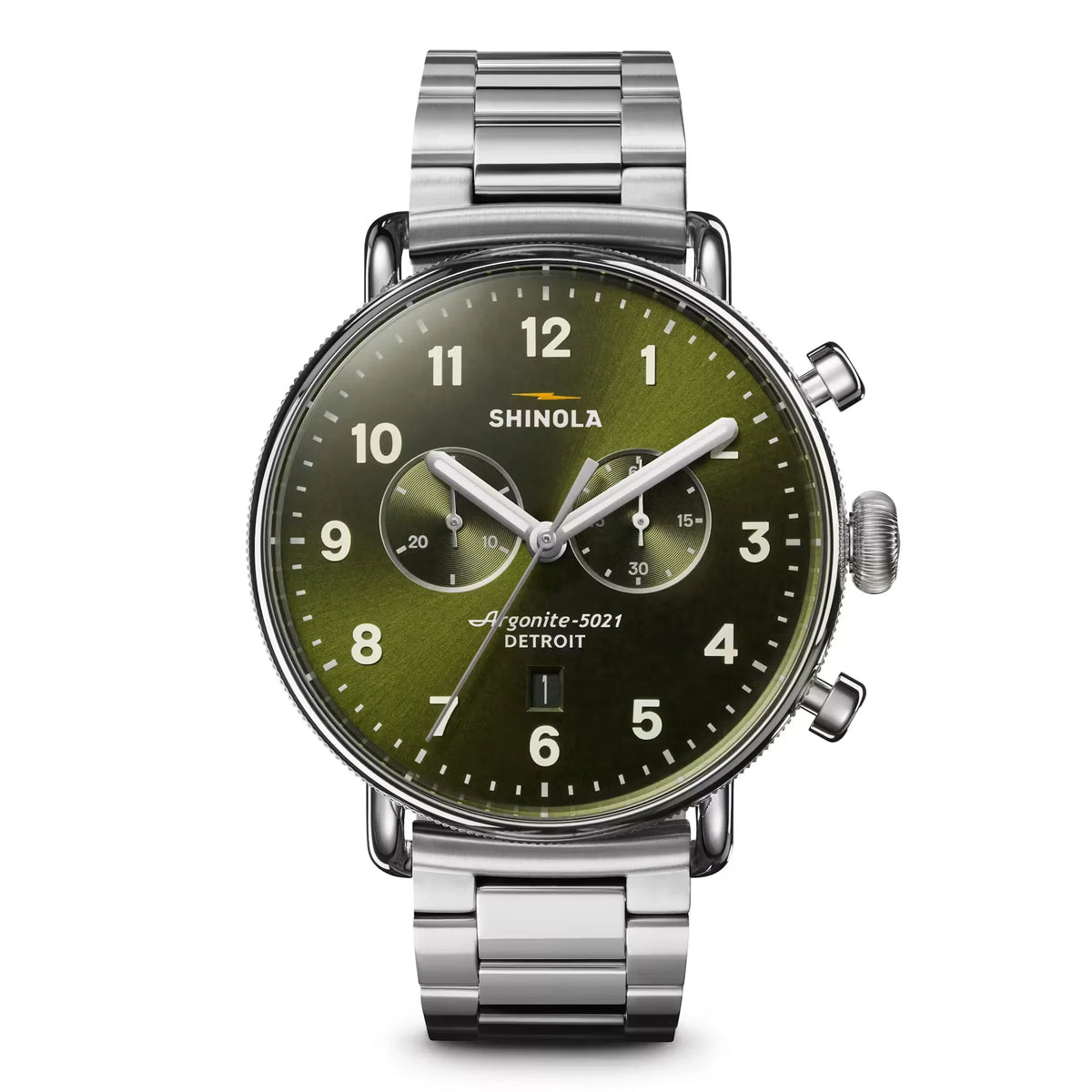 Canfield 2 Eye Chrono 43mm, Silver Bracelet