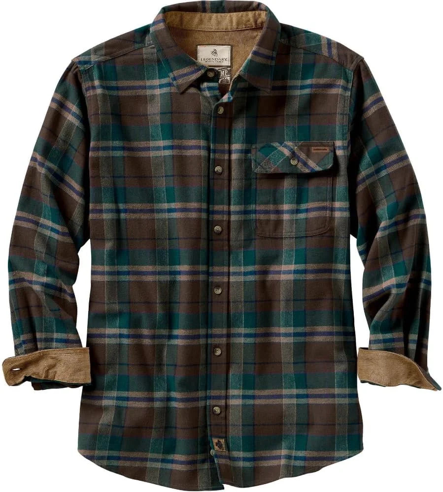 Legendary Whitetails Mens Flannel Long Sleeve Button Down 100% Cotton Shirt