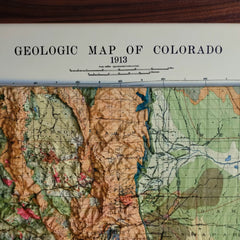 Colorado 1913 3D Raised Relief Map