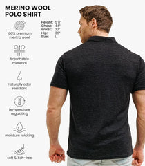 100% Merino Wool Polo Shirt Men - Short & Long Sleeve Shirt Base Later
