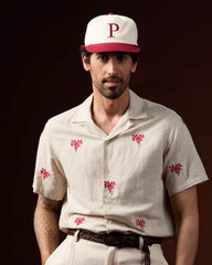 Embroidered Camp Collar Shirt