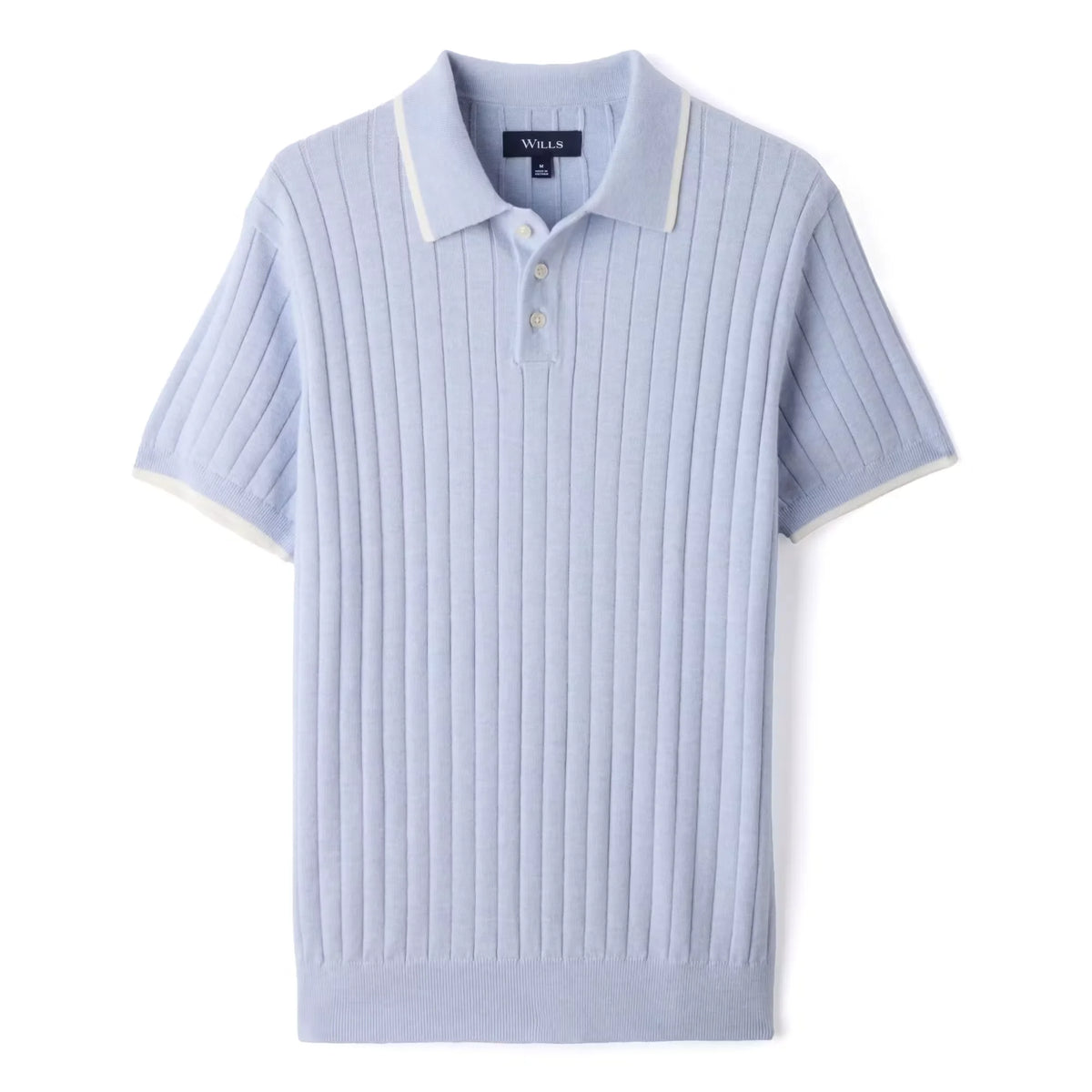 Cotton Silk Ribbed Polo