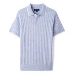 Cotton Silk Ribbed Polo