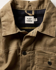 Flannel-Lined Waxed Trucker Jacket - Tall