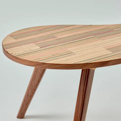 Handmade Recycled Skateboard Bean Table