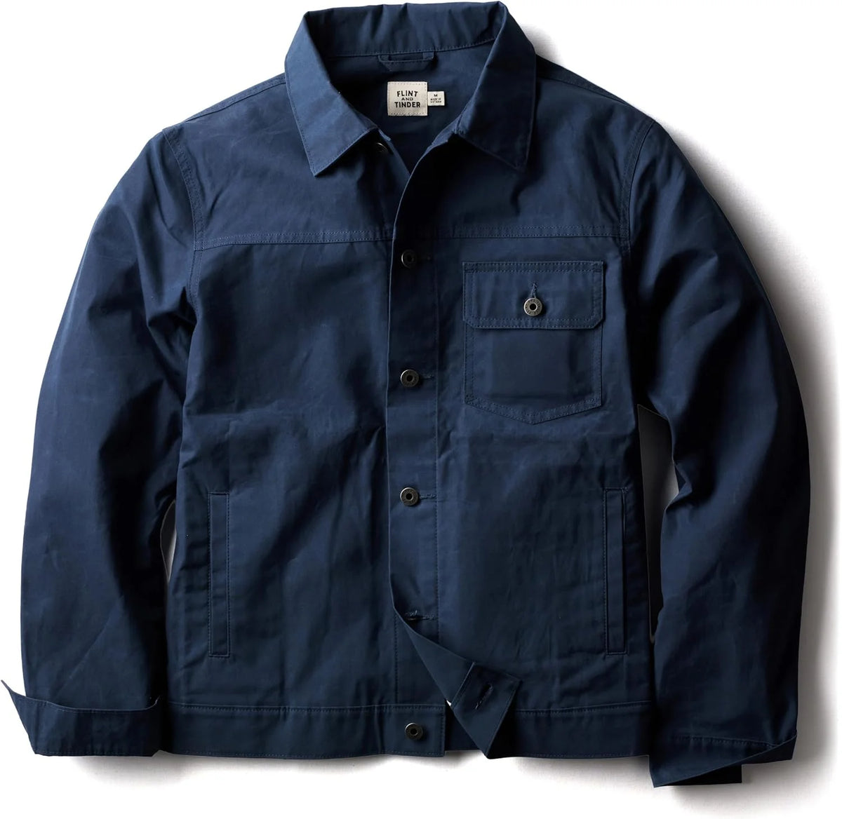 Huckberry Flint and Tinder Dry Wax Trucker Jacket, Unlined Mens Lightweight Cotton Jacket