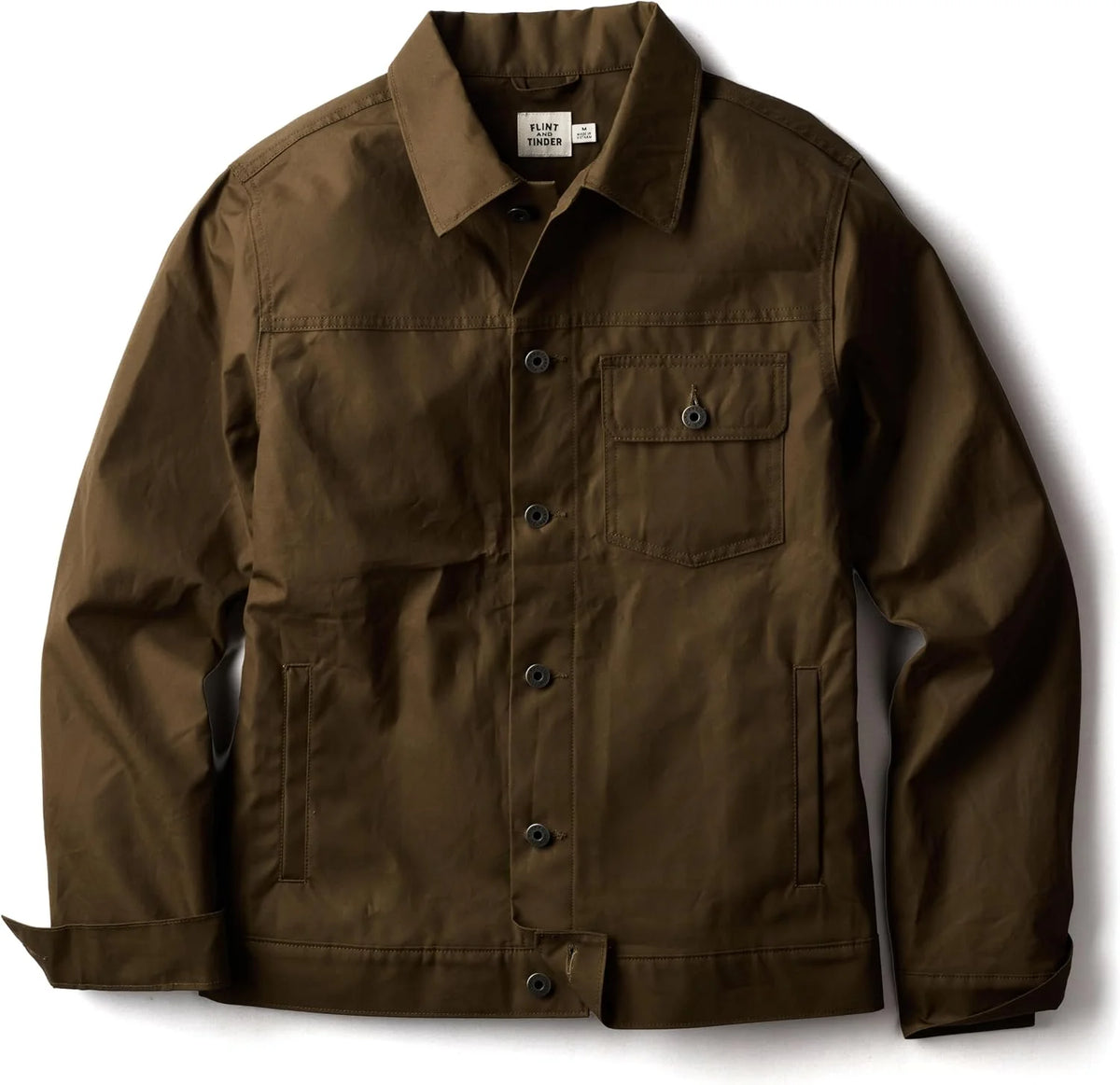 Huckberry Flint and Tinder Dry Wax Trucker Jacket, Unlined Mens Lightweight Cotton Jacket