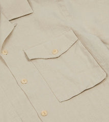 Military Short Sleeve Camp Collar Shirt