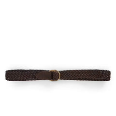 Leather Braided OO Ring Belt