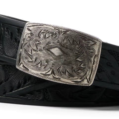 Hand-Tooled Embossed Leather Coleman Belt