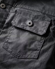 Flannel-Lined Waxed Trucker Jacket - Tall