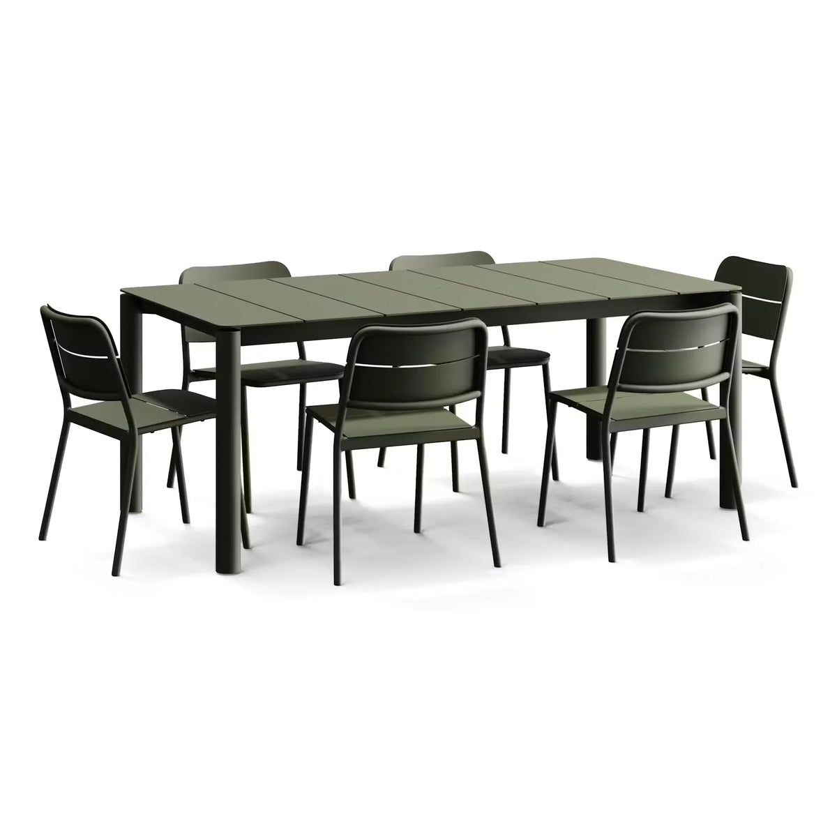 Bandwidth Dining Set (Table + 6 Chairs)