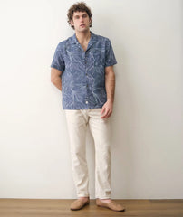 Jacquard Linen Resort Short Sleeve Shirt